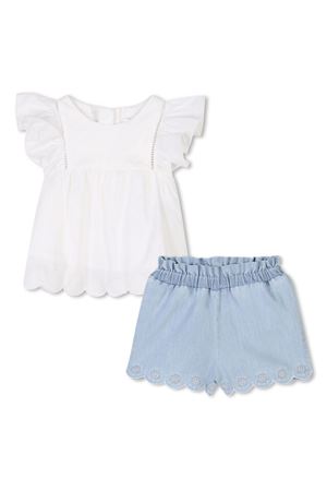 completo in cotone bianco CHLOE' KIDS | C20401N48